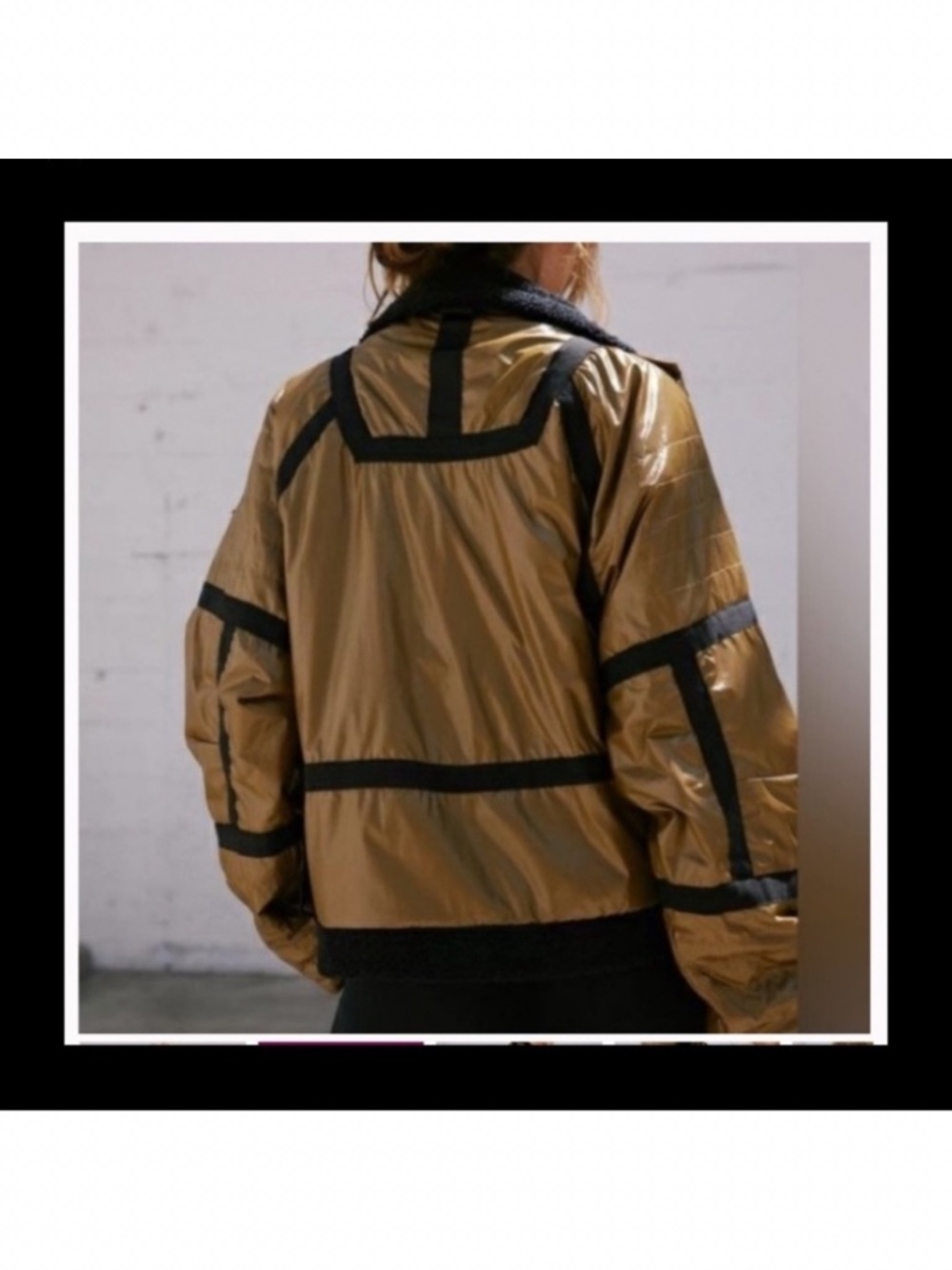 FP Movement Vagabond Fleece Oversized Bomber Jacket. Medium - Picture 5 of 7